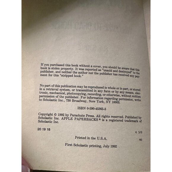 Goosebumps R.L. Stine Welcome to Dead House 1st Edition 2nd Printing READ - Picture 8 of 10